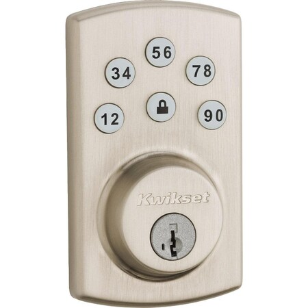 Kwikset Powerbolt 2 Satin Nickel Touchpad Electronic Deadbolt 907-2 15 SMT CP